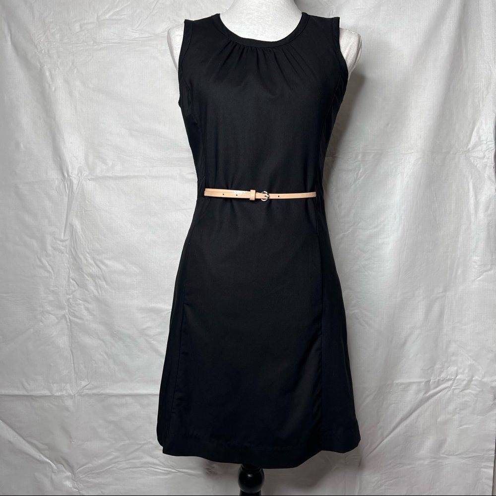 DOCKERS Sleeveless Wool Blend  Black Dress with Belt,S